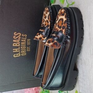 G.H. Bass Whitney Leopard Lug Loafer Weejuns NIB